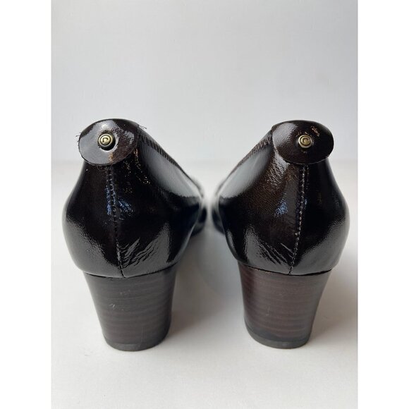 Rockport‎ Dark Brown Leather Dynamic Suspension Round Toe Pump Heels 6 - Picture 8 of 9